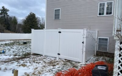 Vinyl Enclosure for Pool Equipment installed in Londonderry, NH.