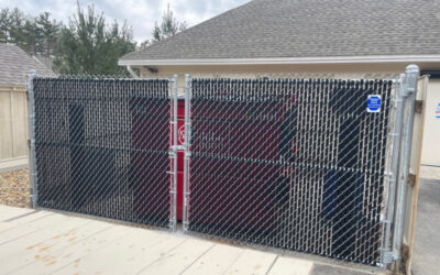 Commercial Chain Link Fencing installation in Nashua, NH.