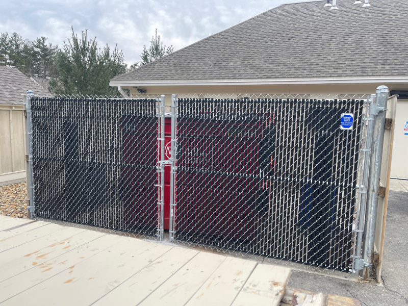 Commercial Chain Link Fencing installation in Nashua, NH.