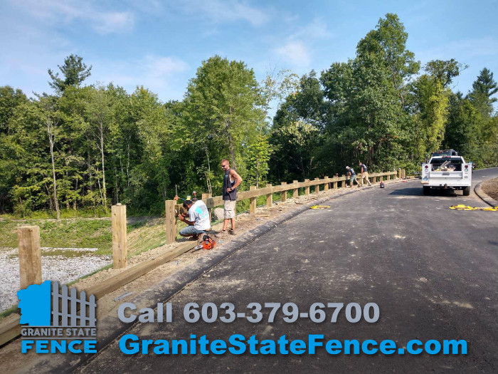 Commercial Fence and Guard Rails installed in Hollis, NH