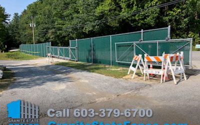 Commercial Fence Install / Chain Link Fencing / Privacy Slats in Hollis, NH
