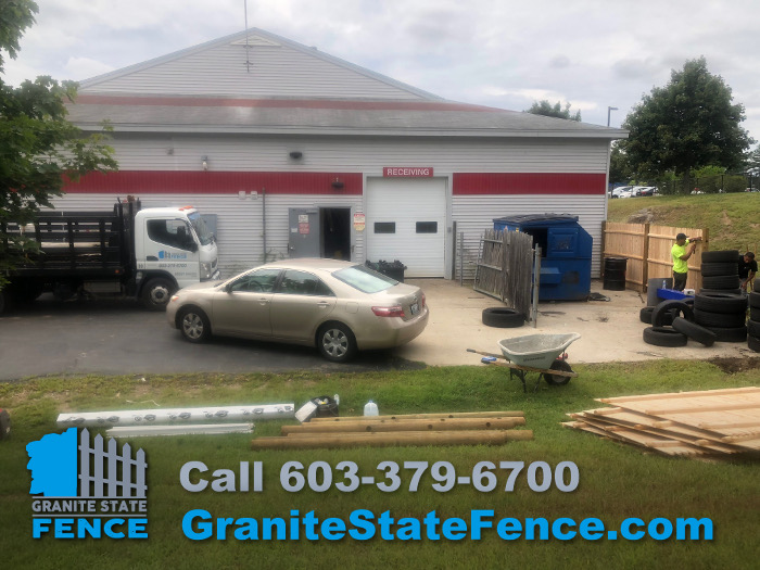 Commercial Fence/Dumpster Enclosure/Stockade Fence in Londonderry, NH