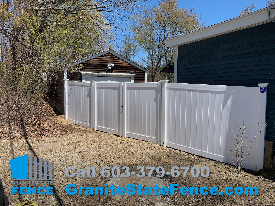 Privacy Vinyl Fencing installation in Manchester, MA