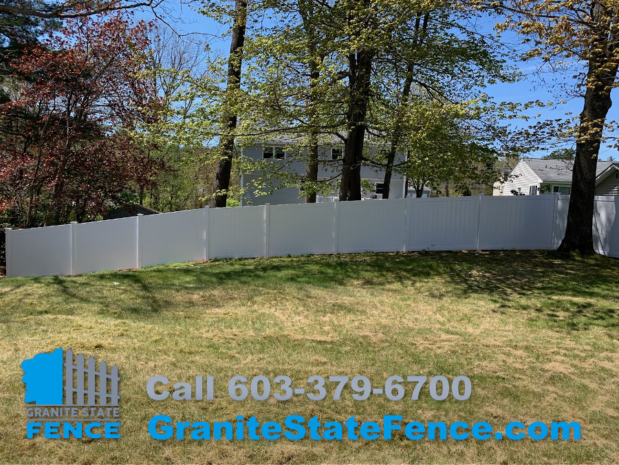 Privacy Vinyl Fence installation in Nashua, NH