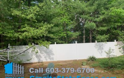 Privacy Vinyl Fence installed in Londonderry, NH
