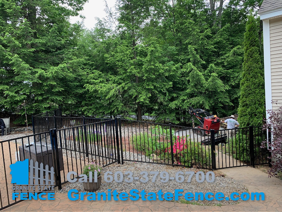 Black Aluminum Fence installed in Danville, NH.
