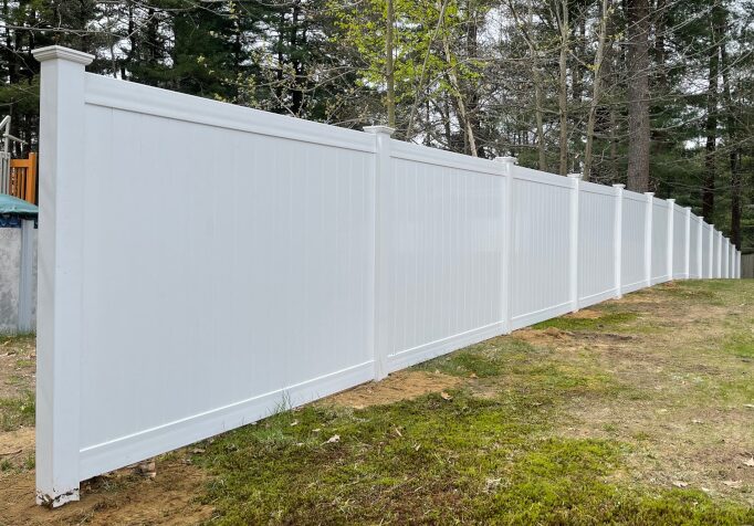 Vinyl Fence Installed in Hudson, NH.