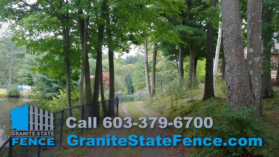 Chain link fence installation in Derry, New Hampshire