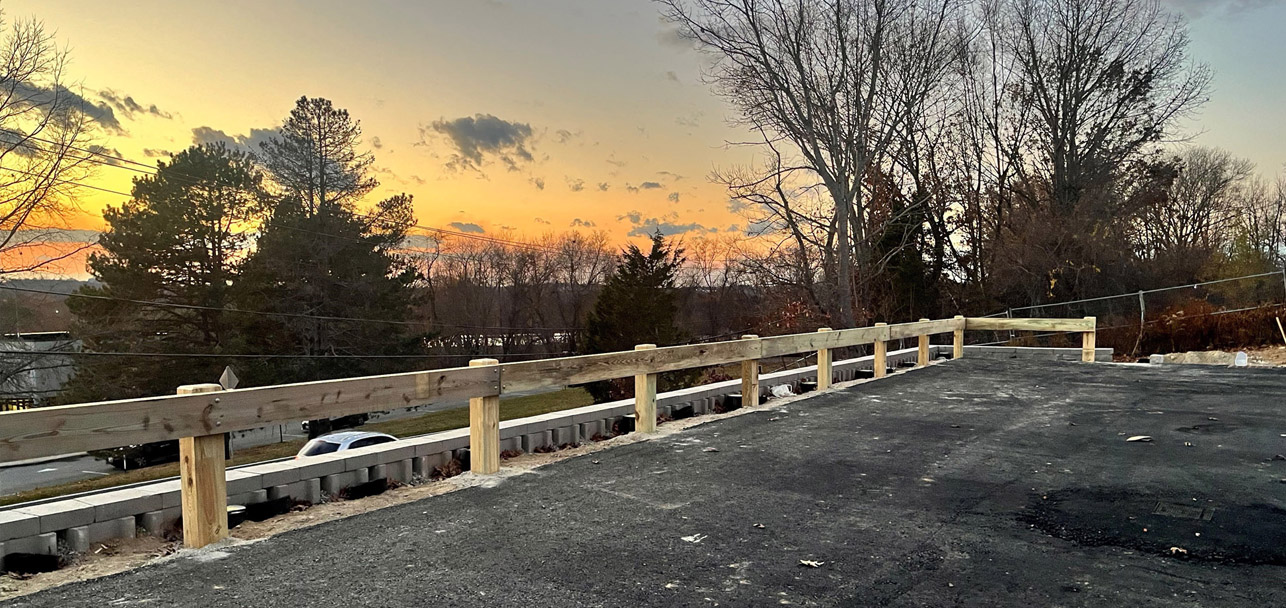 Commercial Wood Guardrail Installation in Beverly, MA by Granite State Fence