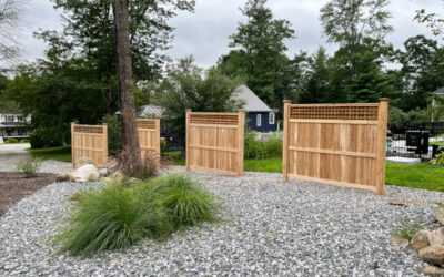 Cedar Privacy Fence Installation in Bedford, NH.