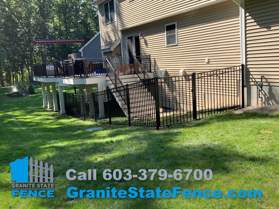 Aluminum Fence installed in Salem, NH.