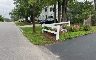 Vinyl 2 Rail Fencing installed in Manchester, NH