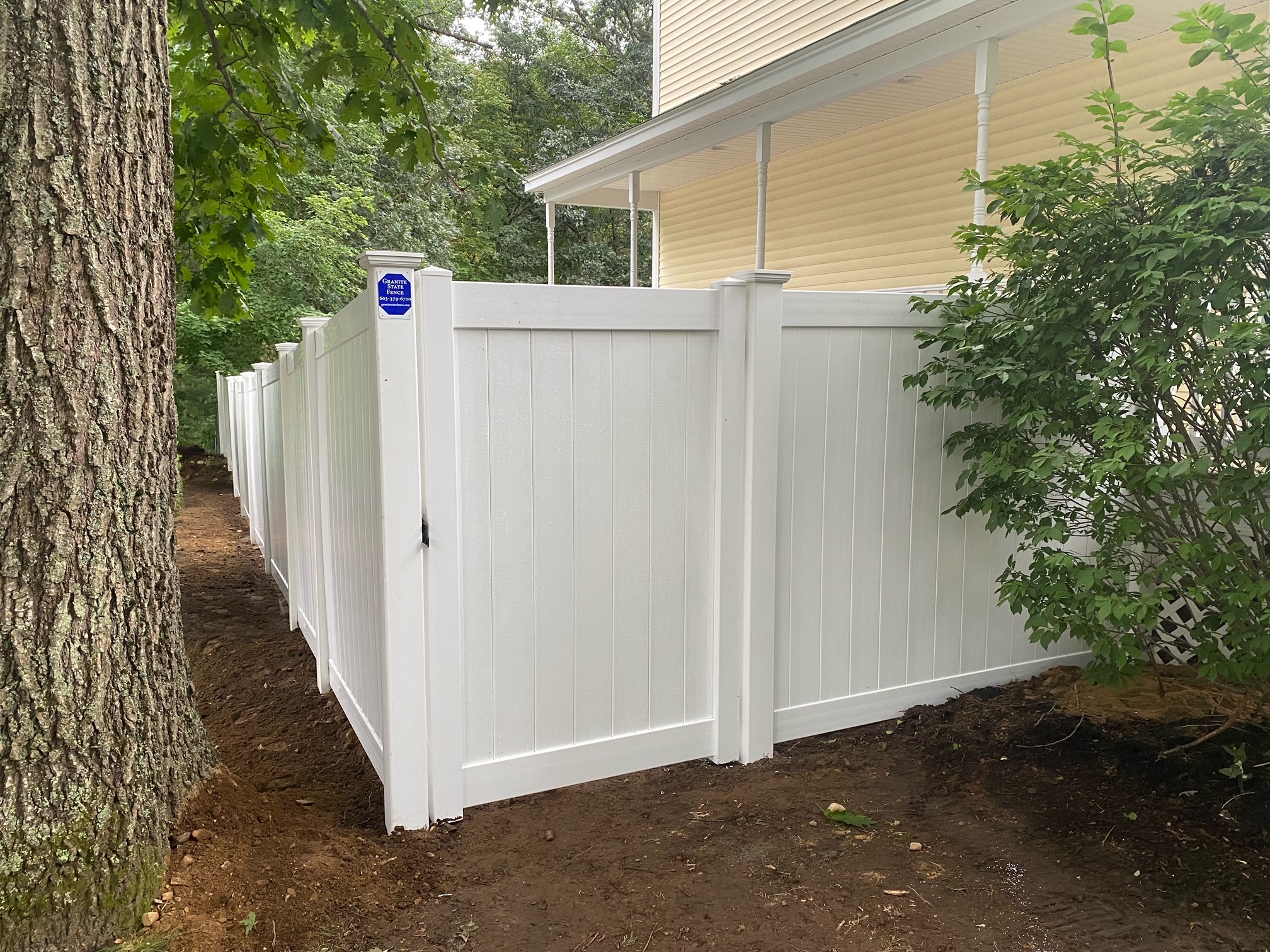 Vinyl Privacy Fencing installation in Londonderry, NH Granite State Fence