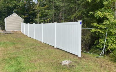 Privacy Vinyl Fence Installation in Chester, NH.