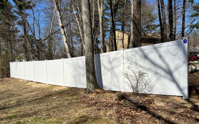 White Vinyl Fence installed in Salem, NH
