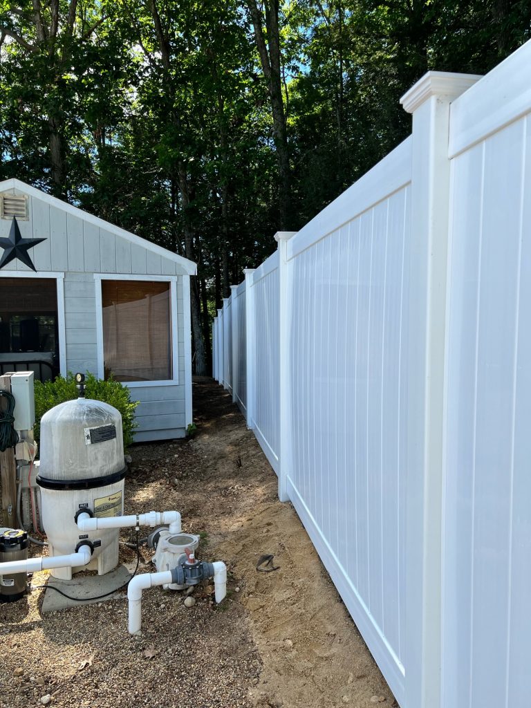 Vinyl Privacy Fence installed in Sandown, NH.