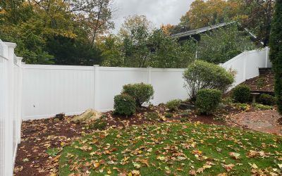 White Vinyl Privacy Fence installed in Manchester, NH