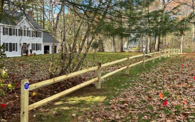 Split Rail Fence installed in Londonderry, NH.