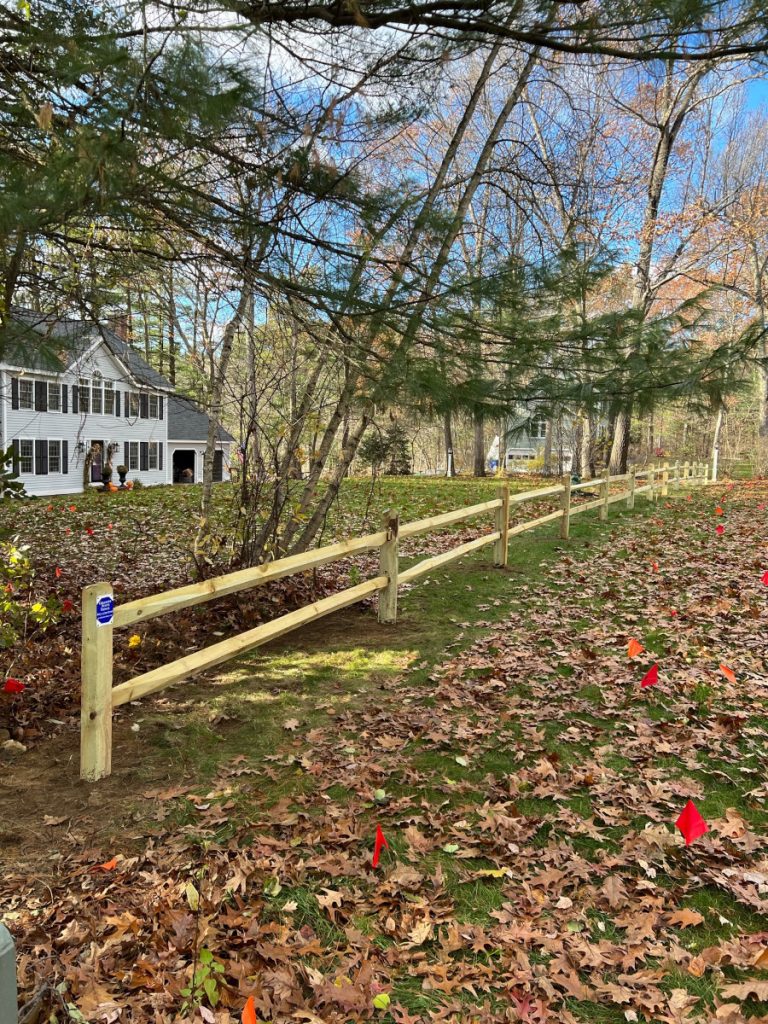 Split Rail Fence installed in Londonderry, NH.