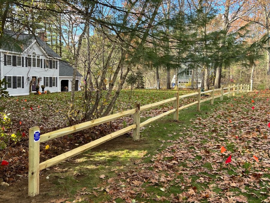 Split Rail Fence installed in Londonderry, NH.