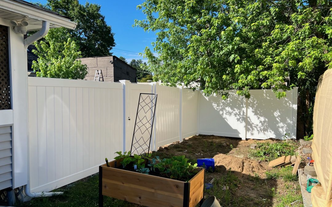 Vinyl Fence Installation in Bedford, NH.