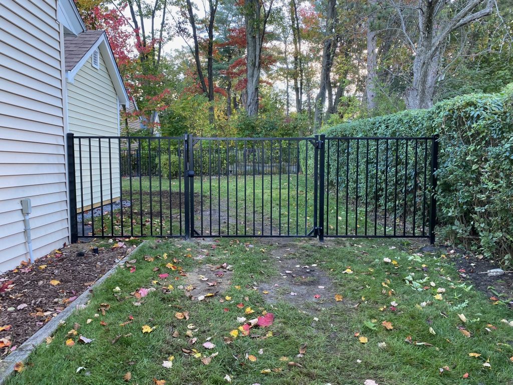 Aluminum Fence Installation in Manchester, NH.