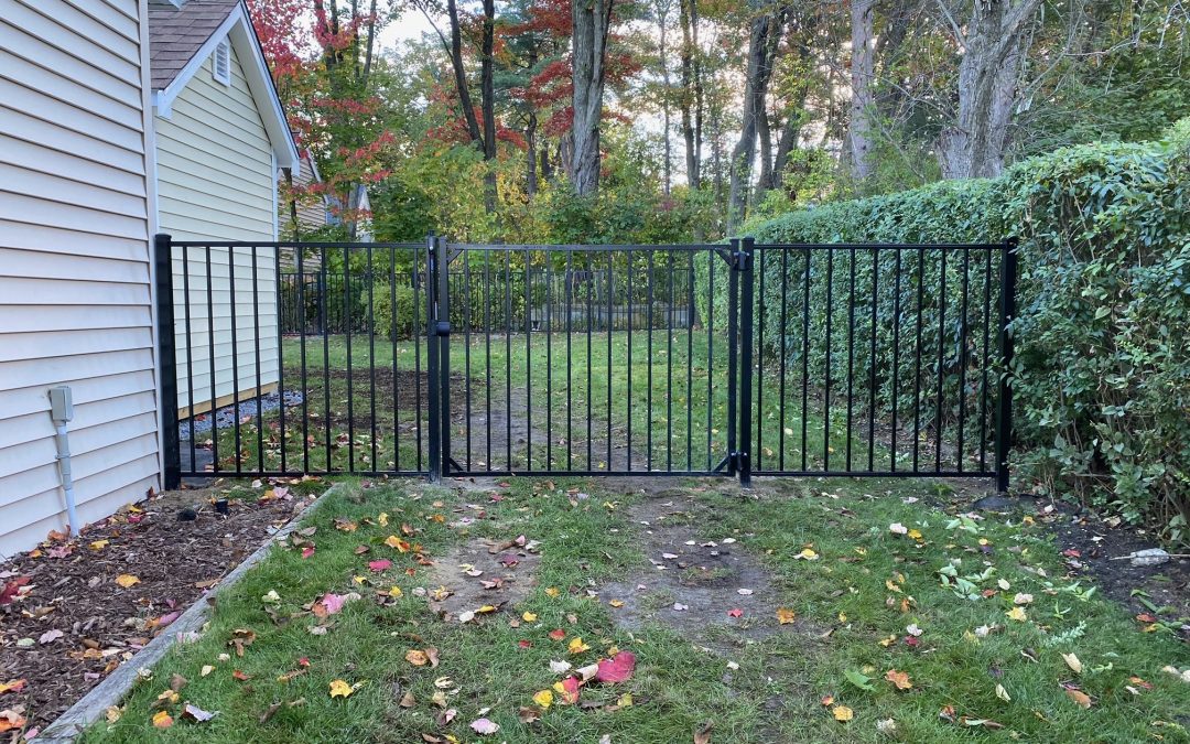 Aluminum Fence Installation in Manchester, NH.