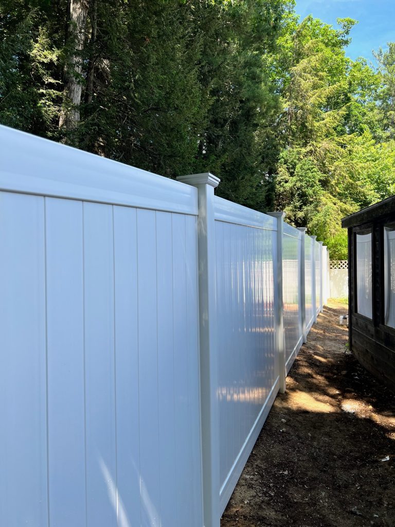 Vinyl Privacy Fence installed in Sandown, NH.