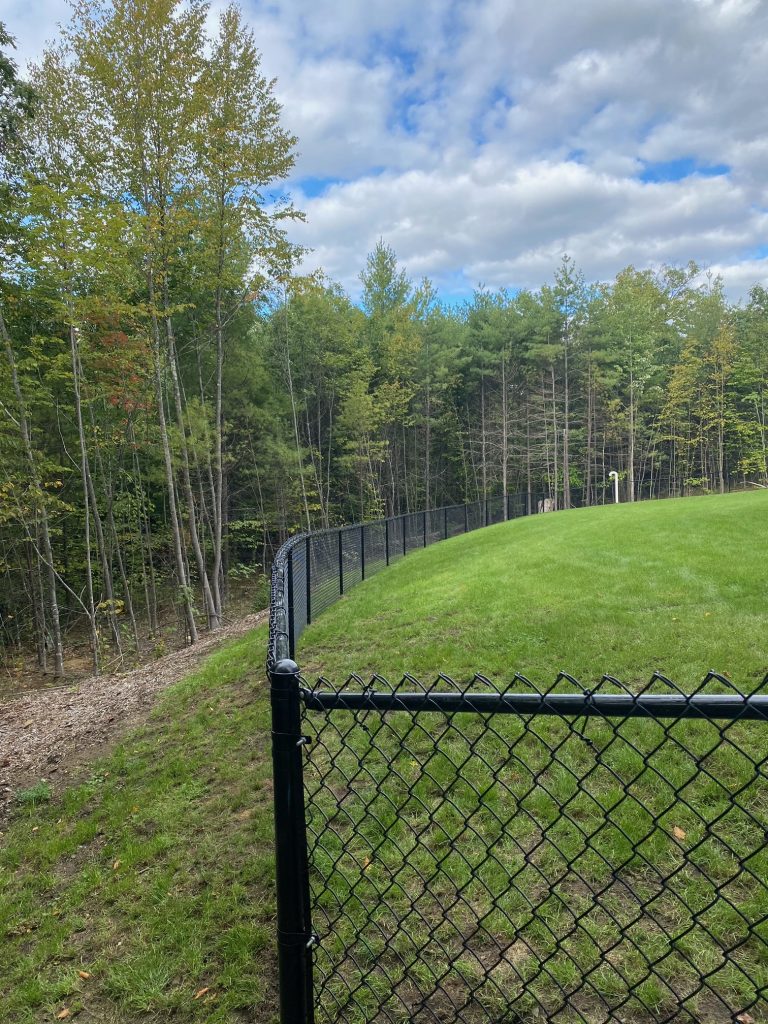Aluminum Fence and Black Chain Link Fence installed in Bow, NH