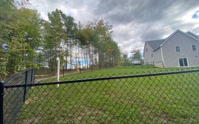 Black Chain Link Fence installed in Bow, NH