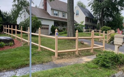 Cedar Wood Fence installation in Nashua, NH