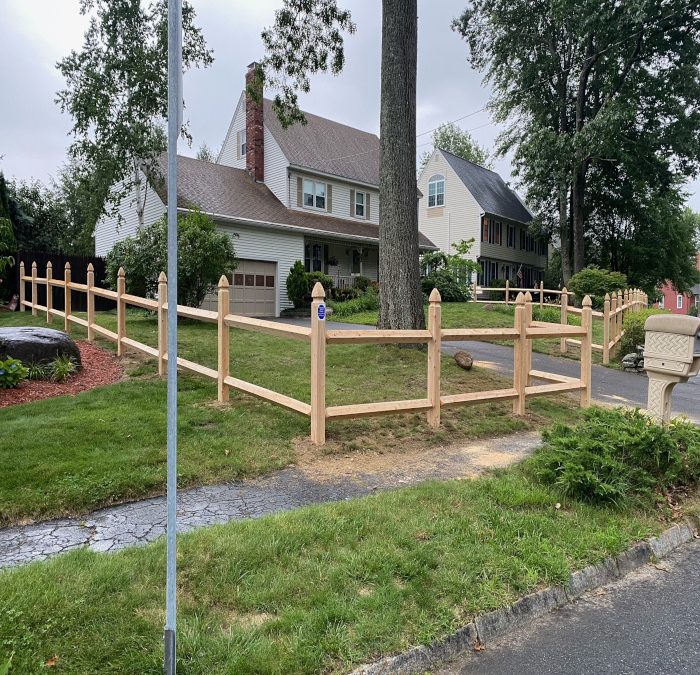 Cedar Wood Fence installation in Nashua, NH