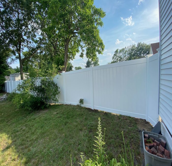 Vinyl Privacy Fence installed in Nashua, NH.