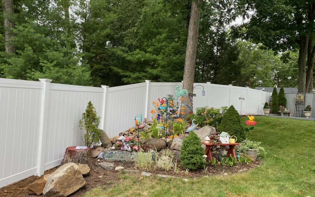 Privacy Vinyl Fence installation in Nashua, NH.