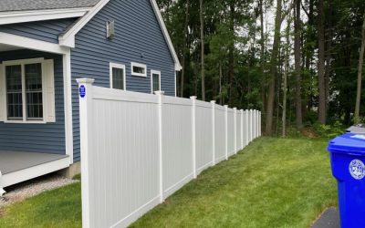 White Vinyl Fencing installed in Manchester NH