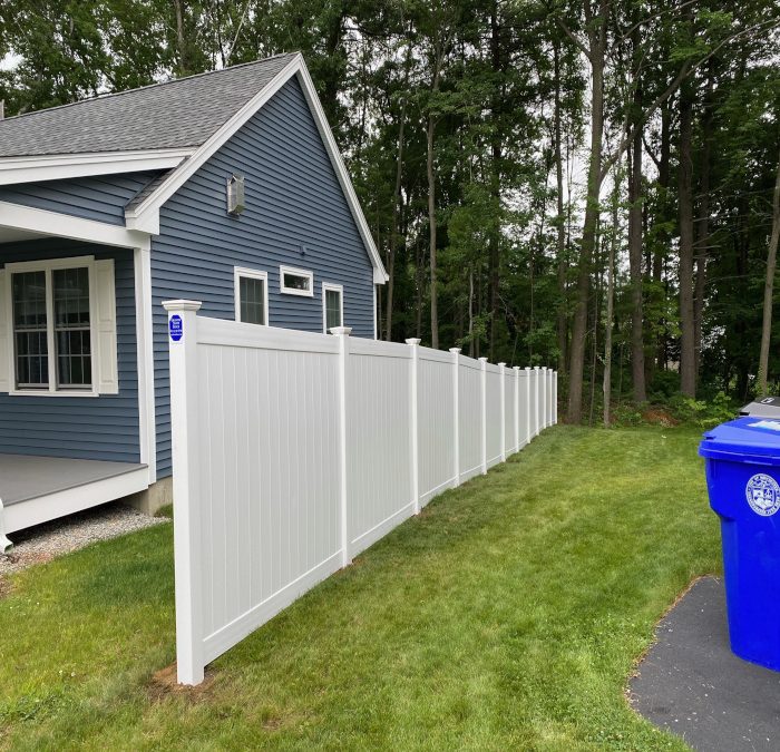 White Vinyl Fencing installed in Manchester NH