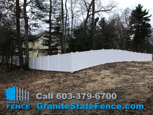 vinyl fence, vinyl fencing, fence contractor, privacy contractor, Nashuah_NH, granite state fence