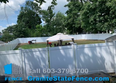 White Privacy Vinyl installed in Nashua, NH